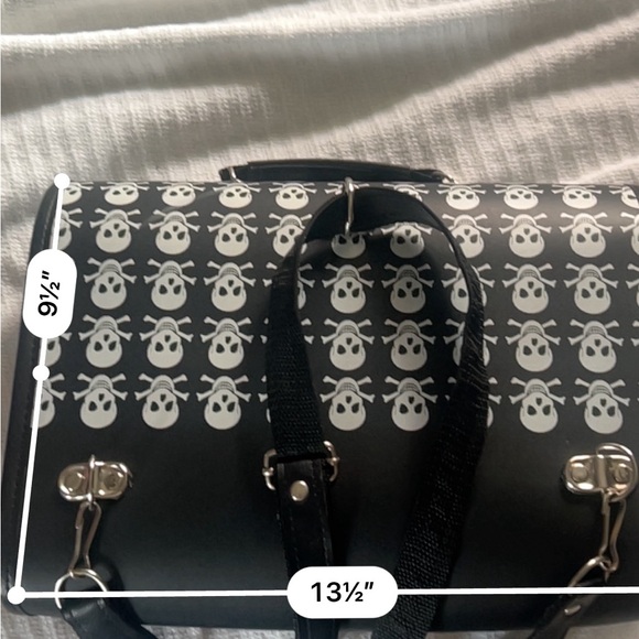 Skull Pattern Black Mini Bag - Picture 5 of 6